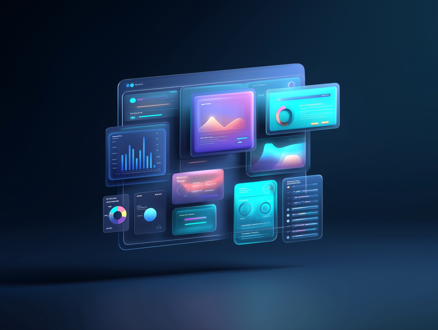 Modern dark website interface